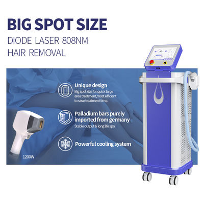 Mesin Penghilang Rambut Laser Diode Oem Permanen yang Tidak Menyakitkan 1200w