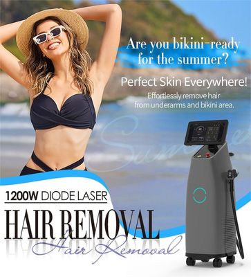 755 808 1064nm Diode Laser Hair Removal OEM Dukungan laser 1200w