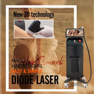 Laser Dioda 808 Tradisional Untuk Penghapusan Rambut 3 Gelombang 755nm 808nm 1064nm