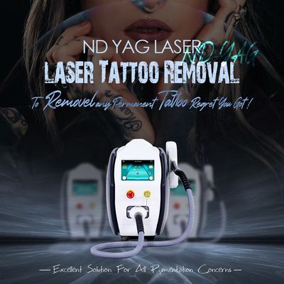 ND YAG Laser Tattoo Removal Machine Q Switch Laser Pigment Removal Mesin untuk menghilangkan tato dengan laser