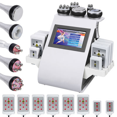 Mesin Pengurangan Berat Badan Lipo Laser 6 In 1 Lanjut Dengan RF Cavitation Vacuum