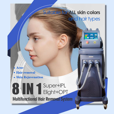 Multifungsi IPL Sistem Penghapusan Rambut 3 Handpieces E Ringan Mesin OPT