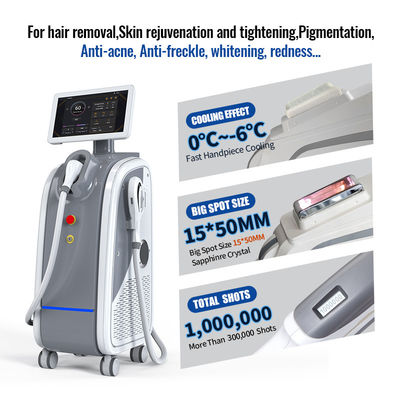 2 In 1 Multifungsi Mesin Kecantikan 2 Handpiece Diode Laser IPL Mesin